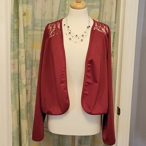 NWOT Burgundy Shrug